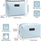 Cosmetic Bags for Women Small Makeup Bag for Purse Pu Leather Makeup Pouch Travel Makeup Bag with Zipper Make Up Bag for Travelling