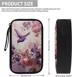 Purple Hummingbird Cord Organizer Travel Portable Electronic Organizer Travel Case Tech Pouch for Cable Cord Charger Phone Earphone Power Bank