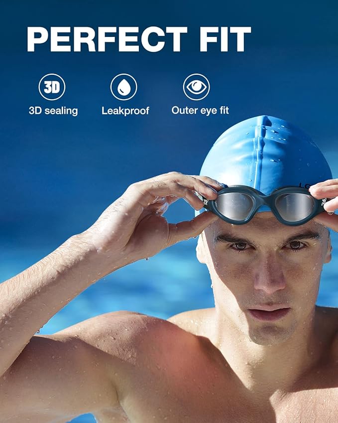 ZIONOR Swim Goggles, Upgraded G1 Polarized Swimming Goggles Anti-Fog for Adult Men Women