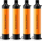 Membrane Solutions Straw Water Filter S1, NSF/ANSI 42&372&401 certificated, Survival Filtration Portable Gear, Emergency Preparedness, Supply for Drinking Hiking Camping Team Family Outing