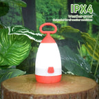 Kids Camping Lantern & Night Light Battery Powered, 360° Eye-Safe Light (AAA Included), IPX4 Waterproof with RGB Modes Portable for Outdoor, Emergency & Bedtime, Gift for Children (Red)