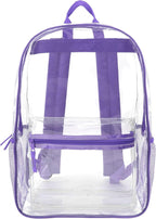 Trail maker Clear Backpack Heavy Duty with Padded Straps, Side Pockets for Kids, Boys, Girls, School, Stadium Approved Events