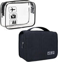 Lcsmaokin Large Capacity Toiletry Bag Travel Bag with Hanging Hook for Men and Women Waterproof Travel Cosmetic Bag Bathroom Bag,with TSA Approved Zippers Clear Travel Makeup Bag Carry-on