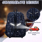 VASCHY Kids Backpack Lunch Bag Set, 2-1 School Bookbag Insulated Lunch Box for Toddlers,Preschool,Daycare,Kindergarten,Elementary School Navy