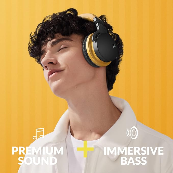 Million Sold Classic E7 Active Noise Cancelling Headphones with Upgraded HD Sound, Wireless Bluetooth Headphones Over The Ear Unequaled Comfort, Vivid Deep Bass, for Home Office Travel Birthday Gift