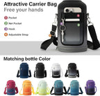 DYSANKY 1 Gallon Water Bottle Insulated | Thickened Stainless Steel Vacuum Metal Water Jug | Portable Sports Large for Gym and Hiking with Straw, Carrier Bag, Handle Strap | BPA-Free 128 oz