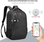 Swissdigital Design Adult Laptop Backpack, College Laptops Backpack with USB Charging Port for Men Fits 16 Inch Notebook with Finder Keychain, Bluetooth Tracker, Item Locator for Keys,SD16709508F-01