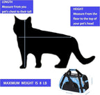 MuchL Pet Carrier Cat Cattier Soft-Sided Carriers for Small Medium Cats Dogs Puppies Pet Carrier Airline Approved Cat Dog Pet Travel Carrier (Medium, Blue)