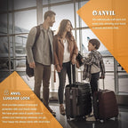 ANVIL TSA Locks for Luggage with Search Alert: Durable Cable Combination Locks, TSA Approved - Secure Travel Locks for Suitcases, Backpacks & Gun Cases.(2, Silver)