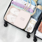 Shoe Bag for Travel, Travel Shoe Bag for Packing, Hold 3 Pairs of Shoes, Travel Essentials for Flying Shoe Organizer Shoe Storage Bag for Travel Light Beige