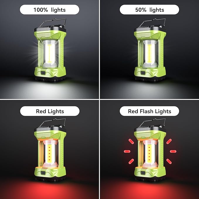 AlpsWolf Camping Lantern Rechargeable, 4000LM LED Lanterns for Power Outages, 4600mAh Super Bright Portabl Lantern & Lights for Emergency, Hurricane, Camping