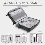 U+U 5 Set Packing Cubes for Travel Essentials Ultralight Luggage Packing Organizers with Laundry Bag and Shoe Bag for Vacation, Business Trip and Camping (Cherry Tomato)