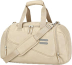 Gym Bag for Men & Women - 30L Duffel Bag with Shoe Compartment, Weekender Water Resistant Duffle Bag for Travel, Sports, Fitness & Workouts, Khaki