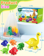 Number Dinosaur Toys for Kids 3-5, Montessori Educational Toys for 3 4 5 Year Old Boy Girl Gifts, Toddler Dino Travel Toy Preschool Learning Activities, Double Sided Dinosaurs Numbers Matching Game