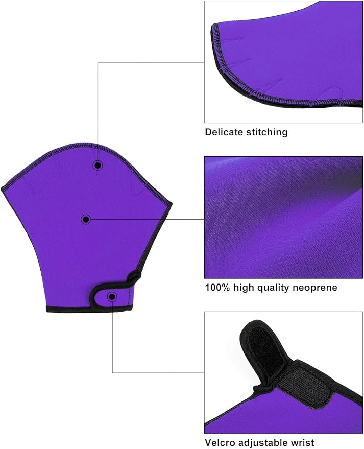 FitsT4 Sports Aqua Gloves Webbed Paddle Swim Gloves Fitness Water Aerobics