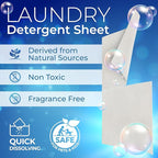 Gull Living Travel Laundry Detergent Sheets Unscented - 60 Loads - Dissolves Quickly, Removes Stains & Odors - For Home and Travel Laundry Sheets Detergent