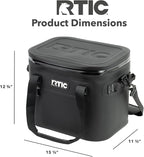 RTIC Ultra-Tough Soft Cooler 30 Can, Insulated Bag Portable Ice Chest Box for Lunch, Beach, Drink, Beverage, Travel, Camping, Picnic, Car, Trips, Floating Cooler Leak-Proof with Zipper