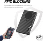Air Wallet,Minimalist Wallet With Built In Airtag Chip, Rfid Blocking Credit Card Holder,Slim Wallet For Men,Compatible With Apple Find My Ios Only,Detachable Money Clip (Minimalist, Carbon Fiber)