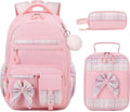 DIGOBAY Backpack for Girls, 3PCS Girls Backpack for School with Lunch Bag Pencil Case, Cute Kids Teens Bookbag for Kindergarten Elementary Preschool Middle School