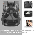 BAGPARKK Insulated Cooler Backpack,33/45 Cans Multifunctional Double Deck Leakproof Cooler Bag with Sternum Strap,Large Capacity Lightweight Travel Camping Beach Backpack