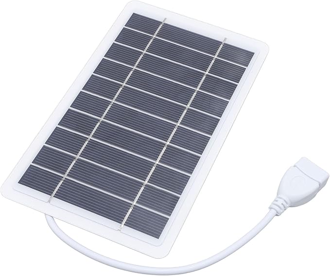 Solar Panel Power Bank, Monocrystalline Silicon 2 USB Outputs High Efficiency Portable Phone Charger, with Compact Size for Camping Hiking Travel