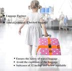 2 Pack Suitcase Belts, Adjustable Luggage Straps, Bright Colors Travel Packing Straps with Quick Release Buckle (Orange)