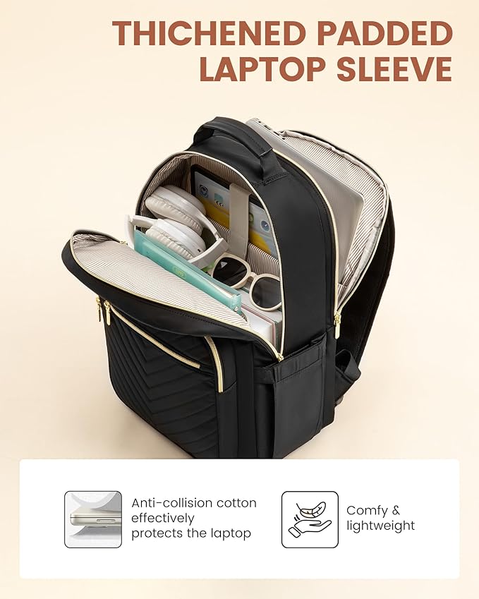 LOVEVOOK Laptop Backpack for Women with Giant Tumbler Holder 15.6 inch,Designer Travel Backpack Laptop Bag College Backpack,Quilted Work Nurse Teacher Backpack Purse Computer Bag Daypack,Royal Purple