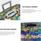 Travel Luggage Cover Suitcase Protector, Abstract Spring Flower Watercolor Suitcase Cover Washable Elastic Anti-scratch Luggage Cover with Concealed Zipper for Wheeled Suitcase Fits 22-24 Inch Luggage