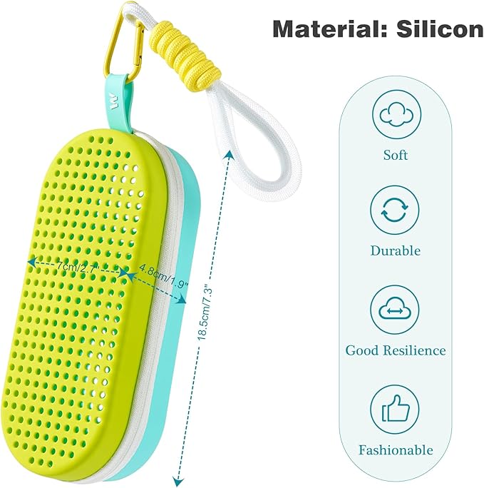 Swim Goggle Case For Swimming Goggles, Swimmer Gifts for Kids Teens Adults, Silicone Cases with Drain Hole