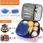 ZM-YOUTOO Lunch Box for Men - Reusable Lunch Bag Men Adult Women- Insulated Small LunchBox (Pink)
