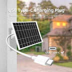 4 Pack 5V 7W USB Type-C Solar Panel Camera Charger for Arlo Essential XL Cam 2nd Gen,Essential 2K (2nd Generation),Pro 6th Gen 2K 2025 Release Security Camera Solar Panel with 9.3FT USB C Cable