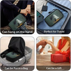 Halloween Ghost and Cat Print Electronic Organizer Travel Organizer Bag Electronics Accessories Cases Storage Bag Waterproof for Cable USB SD Card Power Bank Earphone