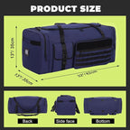 100L Sports Duffle Bag – 32" Large Gear Bag for Men & Youth, Baseball, Soccer & Track Equipment, Heavy Duty Travel Weekender & Flight Duffel with Large Side Pockets (Blue)
