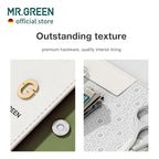 MR.GREEN Colorful Manicure Set Practical Pedicure Kits Nail Clippers Personal Care Tools Facial Hair Scissors with Fashion Case (Mr-6681 Green)