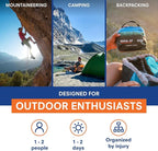 Adventure Medical Kits Mountain Series Medical Kit - Hiker - Emergency Medical First Aid Kit - for 2 People for 2 Days - Comes with a Trauma Pad, Medicine, Guide Book & More - Forest