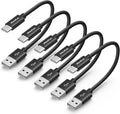 CLEEFUN Short USB C Cable 1ft, 5-Pack USB A to Type C Charger Cord Fast Charging for iPhone 17 16 15 Pro Max Air Plus, for Samsung Galaxy S25 S24 S23 S22 S21 S20 A17 A16 A15 A56 A55 A26 A35 A36 A71