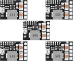 DROK DC 5V Power Converter, 5pcs Mini Voltage Buck Regulator DC 4.5-20V 12V 9V Step Down to 5V Reducer Transformer Board 3A 10W Adjustable Fixed Volt Output Step-Down Power Supply Stabilize