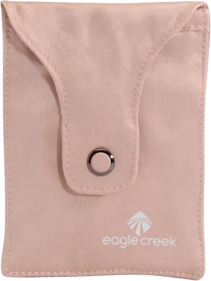 eagle creek Silk Undercover Bra Stash Travel Wallet to Keep Money and Credit Cards Secure - Breathable Silk with Moisture Resistant Lining, Rose