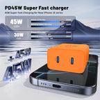 QZIIW Super Fast Samsung Charger Type C,45W Dual Port USB C Fast Charger Block [2-Pack] & Extra Long 60W 3/6/6/10FT USB C Cable - PD Quick Charging 3.0 for Samsung Galaxy S25 Ultra/S24+/S23 iPhone 17