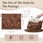 Ersmak 6 Pack Dust Bags for Handbags - Brown Silk Dust Cover Bag for Purses Shoes - Satin Drawstring Dustproof Bags for Travel Storage - 23.6 x 19.7 In