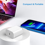 USBC Charger Block for iPhone 17 Charging Plug,MFI Certified Fast USB C Wall Cube 4Pack Power Adapter for iPhone 17/Air/16/16E Pro/Plus/Pro Max/15/14/13/12/11,for iPad Air/Mini USB-C Charge Brick Box