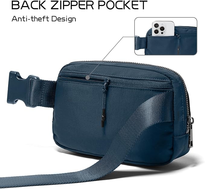 Belt Bag for Women Fanny Pack Crossbody Bags for Women Fashion Waist Packs with Adjustable Strap Gifts for Women Men (Navy)