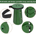 Fishboy Upgraded Collapsible Stool, 400lbs Max Weight, Lightweight But Sturdy, Portable Retractable Folding Telescoping Foldable Camping Stool for Adults Outdoor Fishing Hiking BBQ