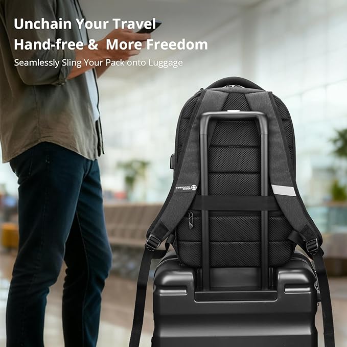 Swissdigital Design Business Laptop Backpack, College Laptops Backpack with USB Charging Port for Men and Women Fits 16 Inch Notebook, Grey-Finder Color Random | SD1670BT013-02
