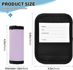 DOMIKING Light Purple Luggage Handle Wraps for Suitcase Luggage Identifier Soft Luggage Tags for Travel Bag Suitcase Luggage Handle Covers Travel Accessories, 4 Pack