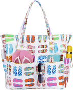 Bluboon Waterproof Beach Tote Pool Bags for Women Ladies Extra Large Carry On Bag With Wet Compartment for Weekender Travel