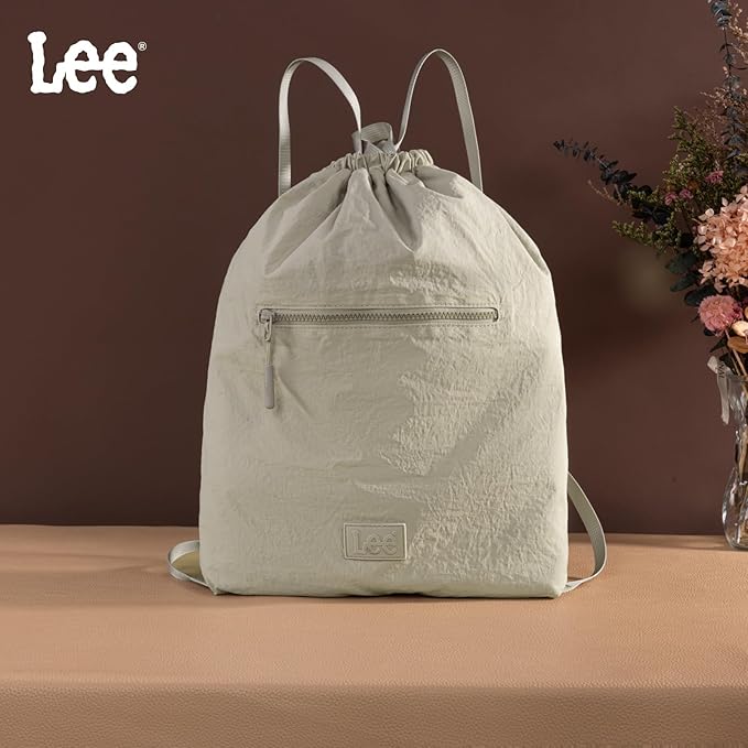 Lee Drawstring Backpack Bag Lightweight Small Gym Swim Beach Bag Water Resistant Sports Sackpack for Men Women, LEE48-002TN