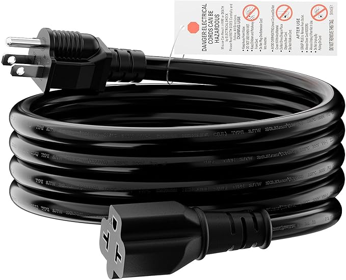 6-Feet NEMA 5-15P to 5-15R/ 5-20R/ 6-15R/ 6-20R AC Adapter, Plugrand 12AWG 15 Amp Household AC Plug to 20 Amp T Blade Adapter Cable, 15A 125V to 20A 250V Extension Cable