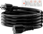 6-Feet NEMA 5-15P to 5-15R/ 5-20R/ 6-15R/ 6-20R AC Adapter, Plugrand 12AWG 15 Amp Household AC Plug to 20 Amp T Blade Adapter Cable, 15A 125V to 20A 250V Extension Cable