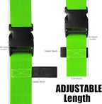Luggage Straps for Suitcases TSA Approved-2 Pack Bright Personalized Luggage Belt Strap for Suitcase/Carry On Bag Luggage Accessories for Travel (Limegreen)